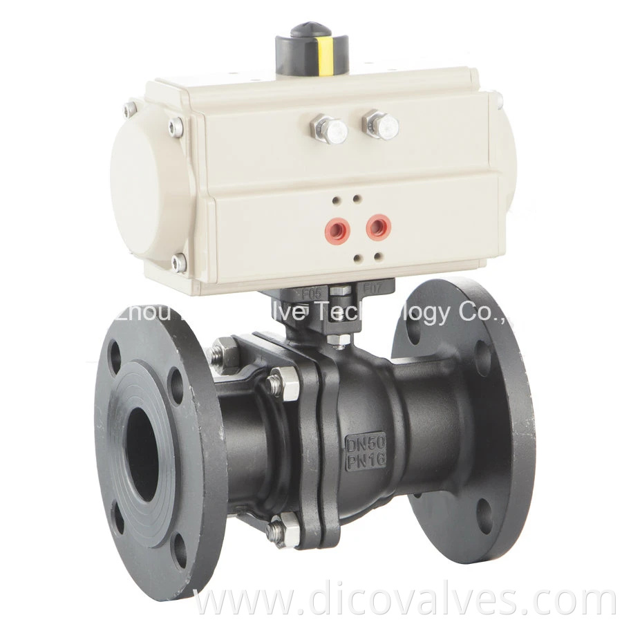 Dico Investment Casting Building Material ANSI Wcb/CF8/CF8m with ISO5211 Pad 2PC Flange Ball Valve